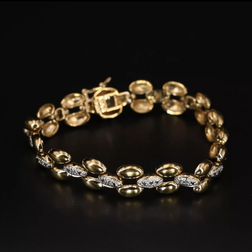 ROSS SIMONS Diamond Pave Gold Tennis Bracelet